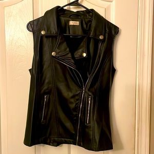 Womens Large faux leather vest
